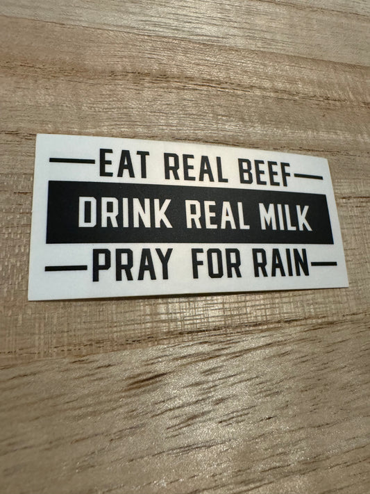 Eat Beef, Drink Milk Sticker