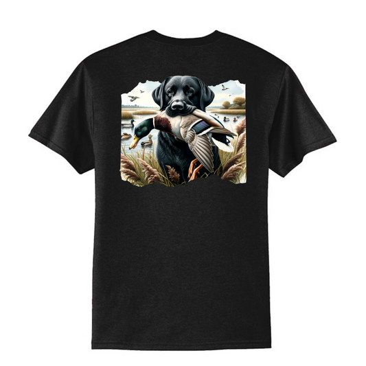 Black Lab Hunting Duck Big n Tall Shirts