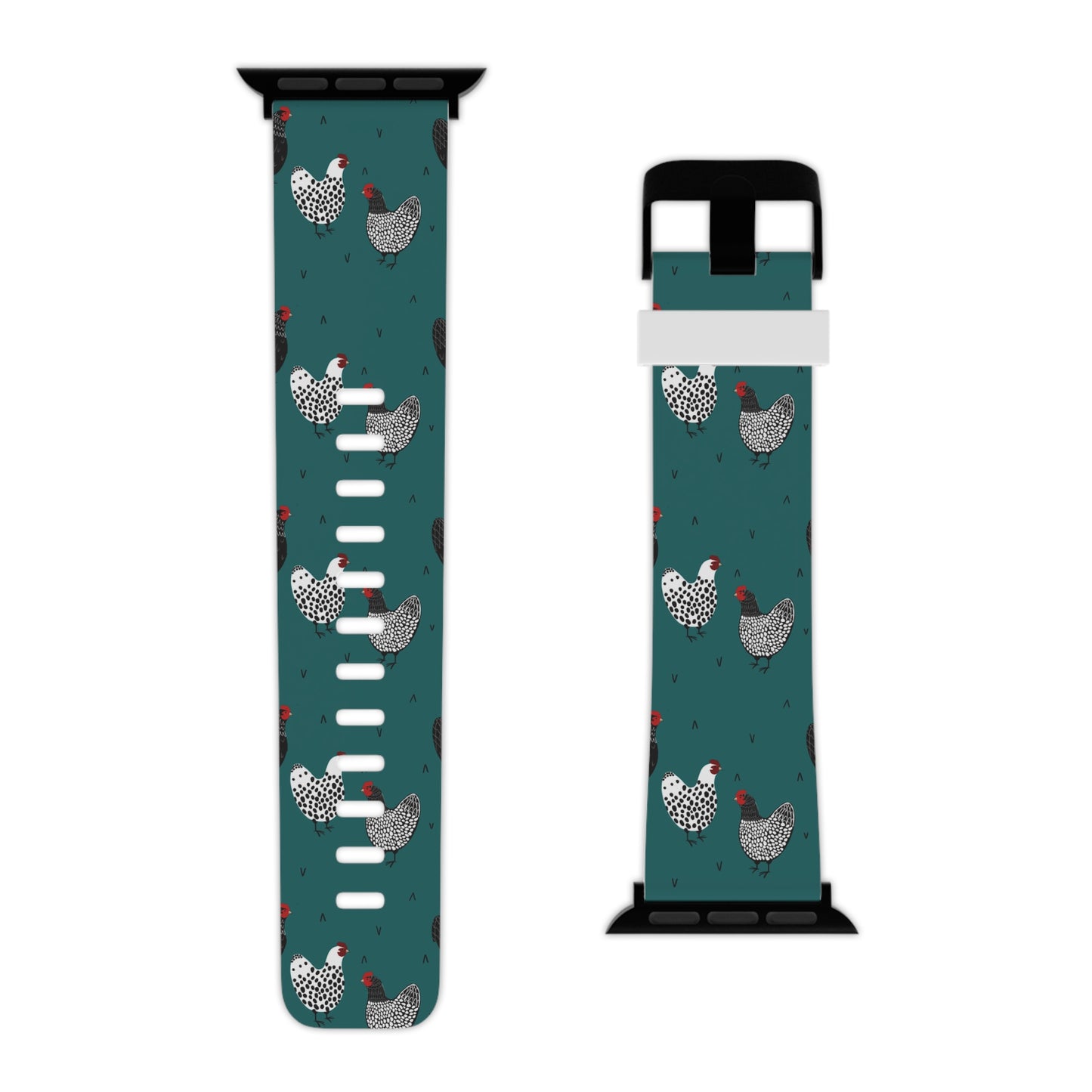 Teal Chicken Watch Band for Apple Watch