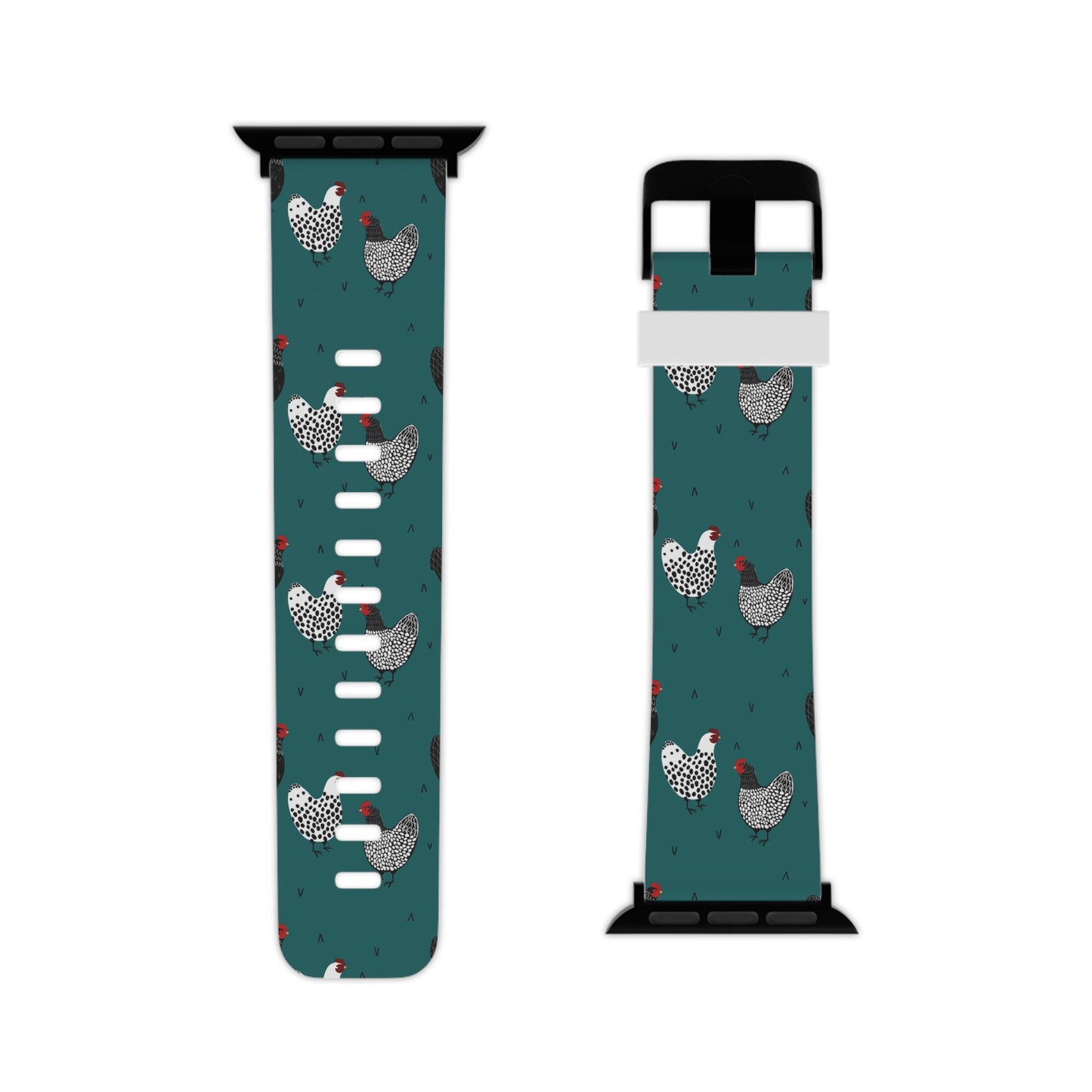 Teal Chicken Watch Band for Apple Watch