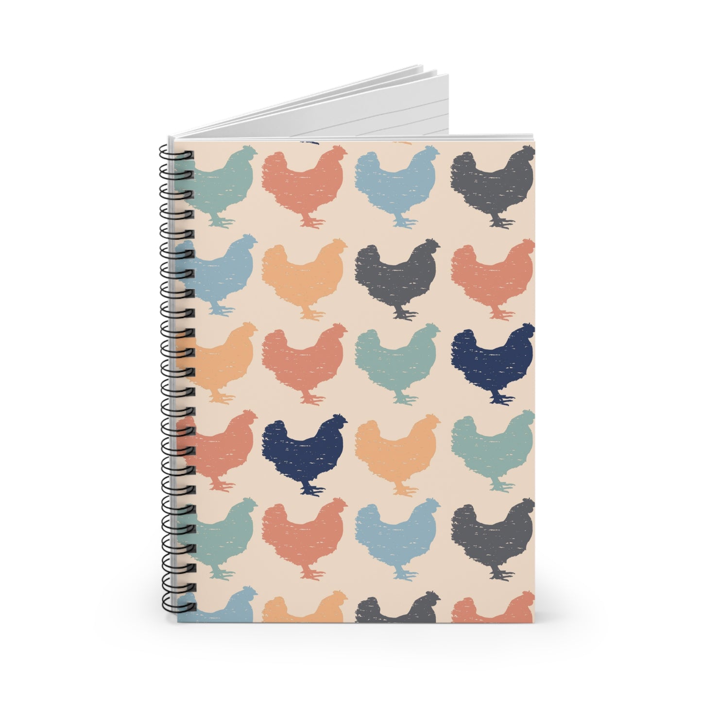 Colorful chicken Spiral Notebook - Ruled Line
