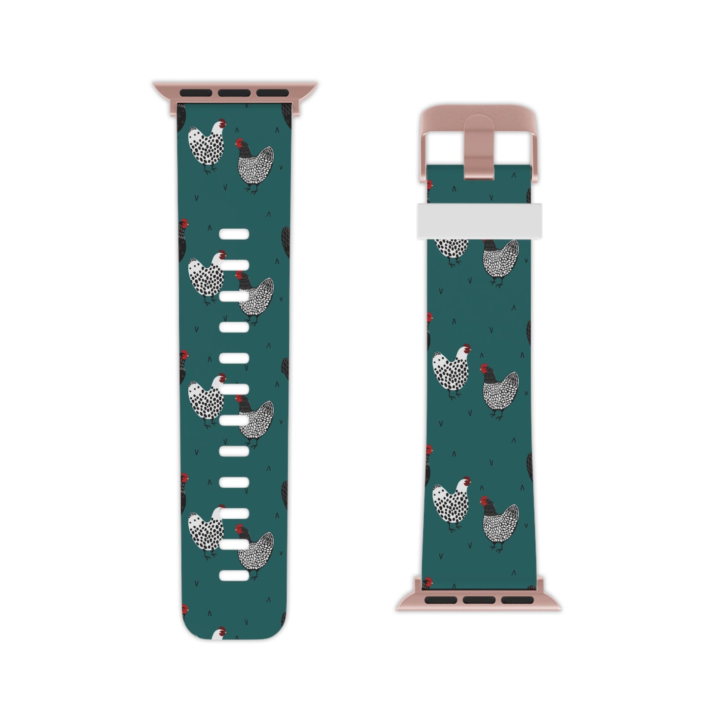 Teal Chicken Watch Band for Apple Watch