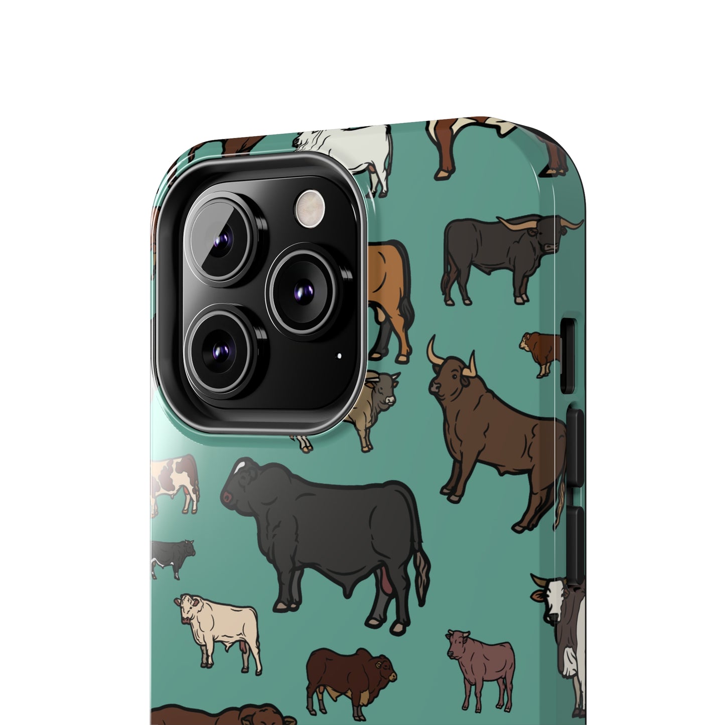 Green Cow Iphone Tough Phone Cases