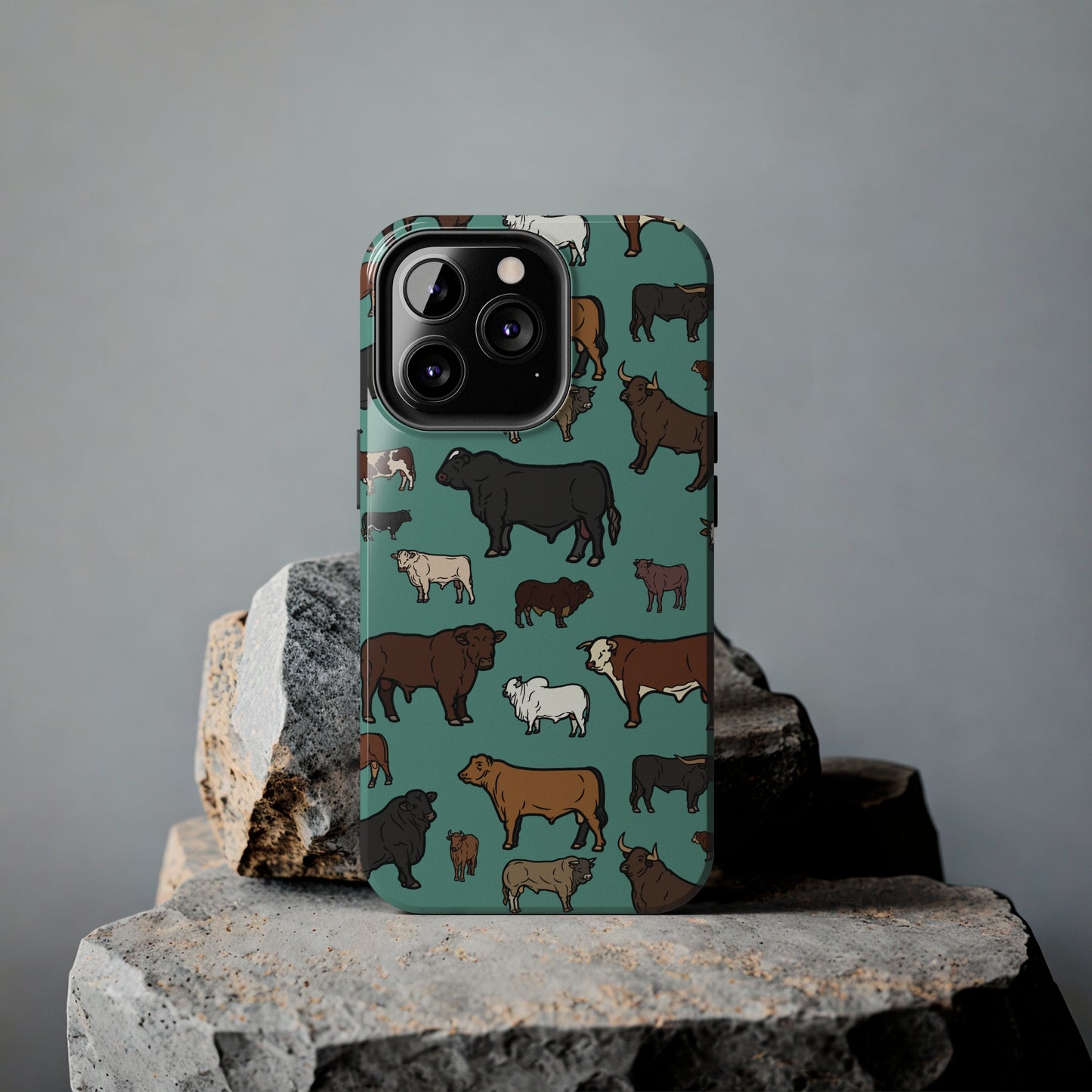 Green Cow Iphone Tough Phone Cases