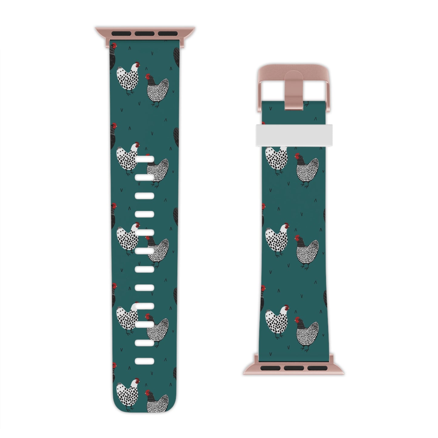 Teal Chicken Watch Band for Apple Watch