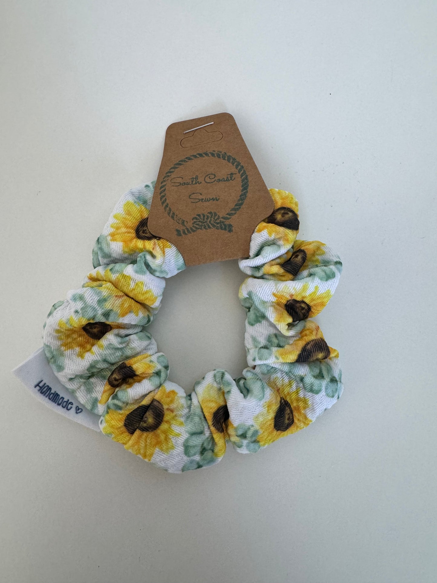 Sunflower hair scrunchie