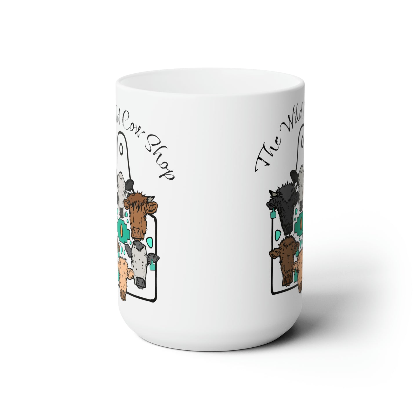 The wild cow shop Ceramic Mug 15oz