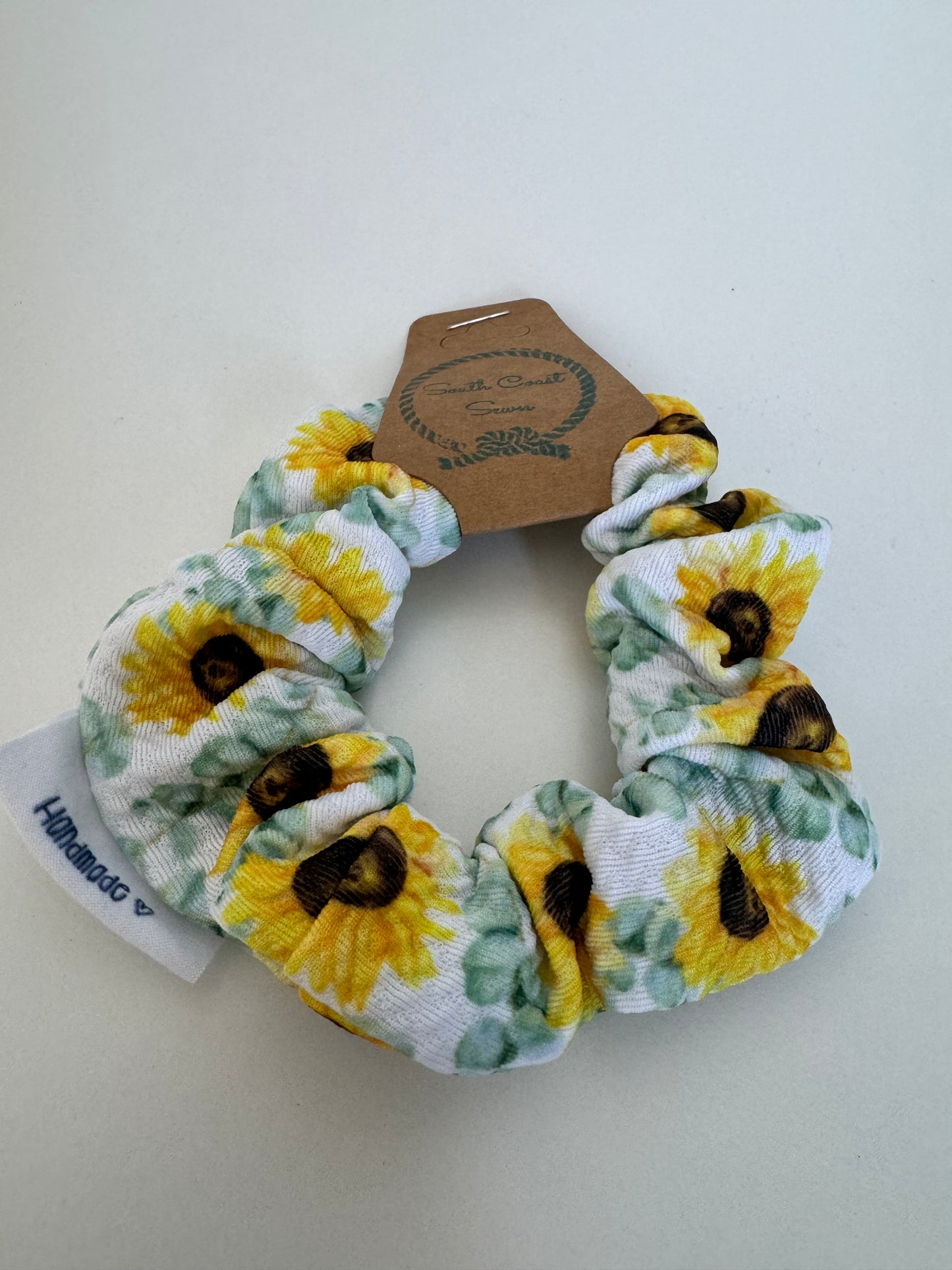 Sunflower hair scrunchie