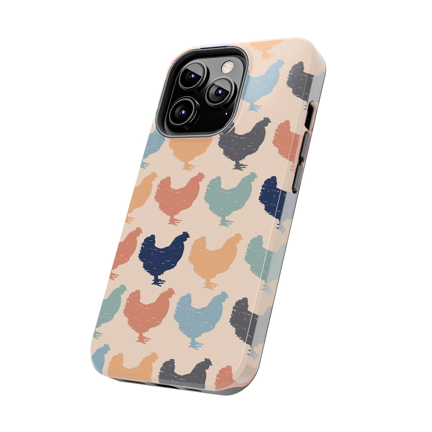 Colorful Chicken Iphone Tough Phone Cases