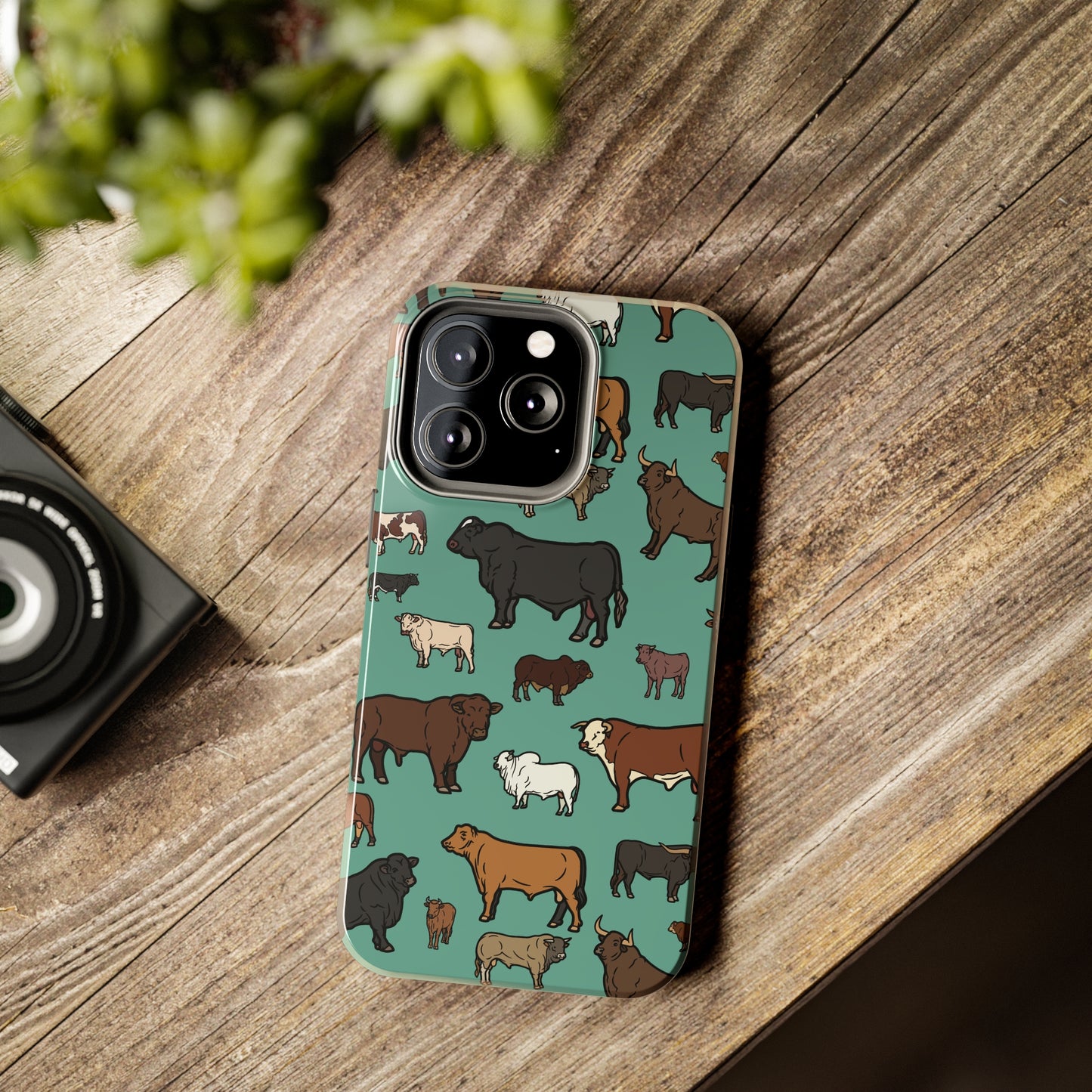 Green Cow Iphone Tough Phone Cases