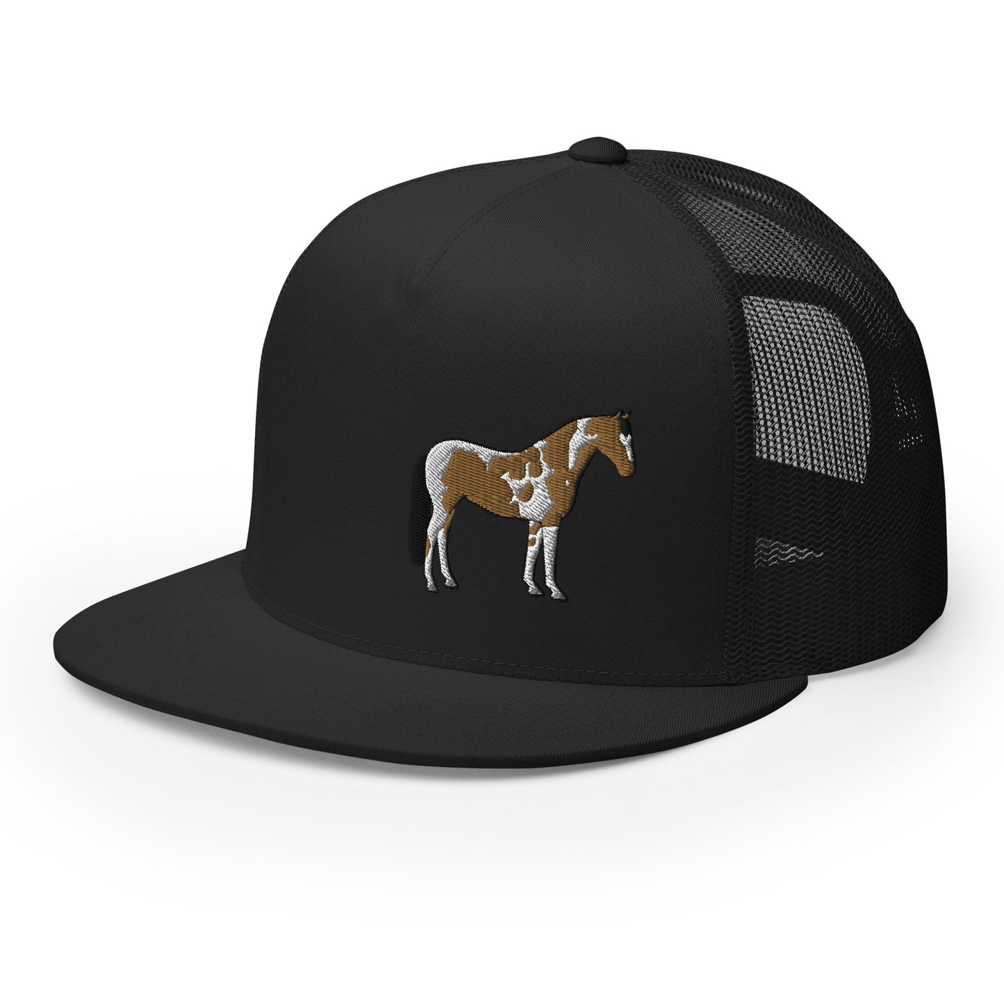 Brown and white Horse Trucker Cap| horse hat