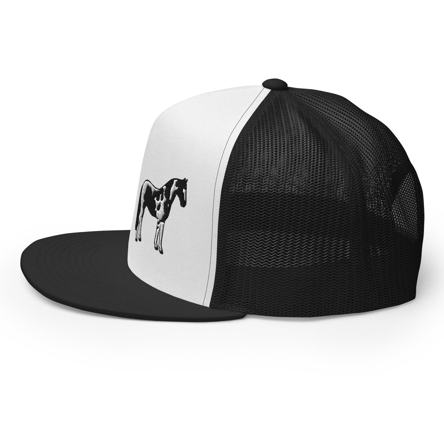 Black and White Horse Trucker Cap| horse hat