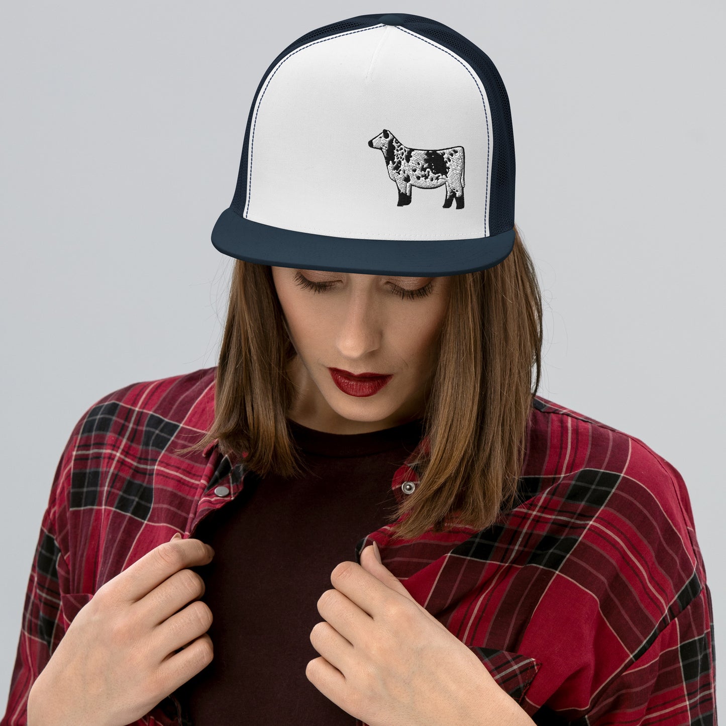 White park cow Trucker Cap| hat