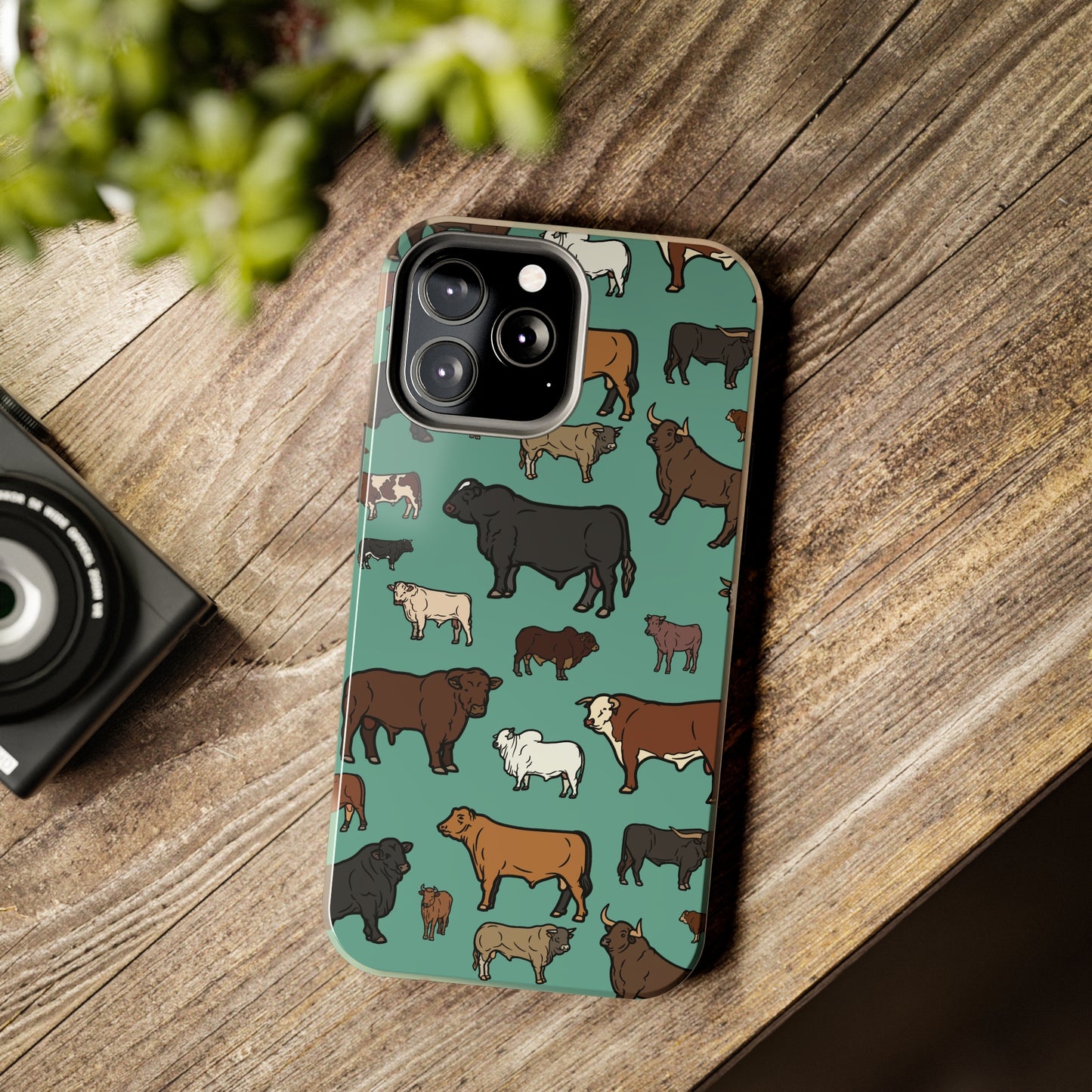 Green Cow Iphone Tough Phone Cases