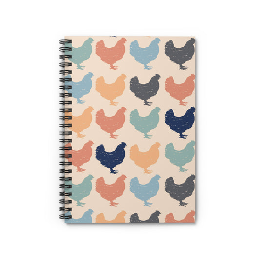 Colorful chicken Spiral Notebook - Ruled Line