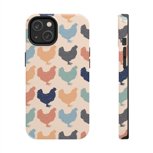 Colorful Chicken Iphone Tough Phone Cases