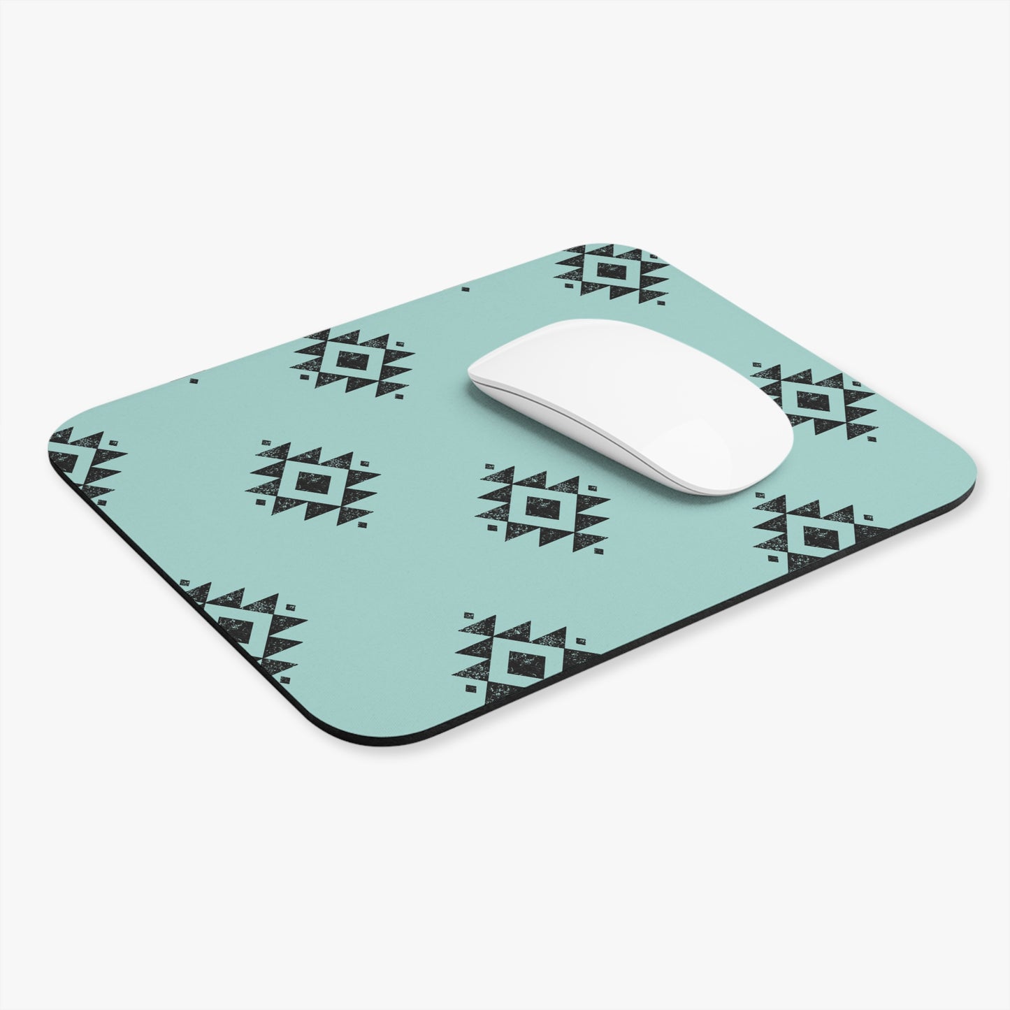 Blue Aztec Print Mouse Pad (Rectangle)