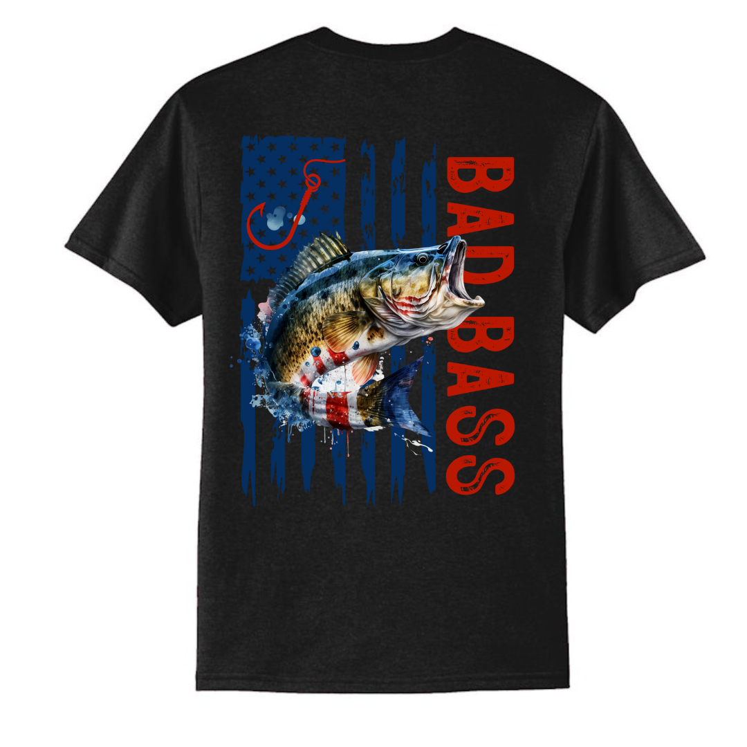 Bad Bass Flag Big n Tall Shirts