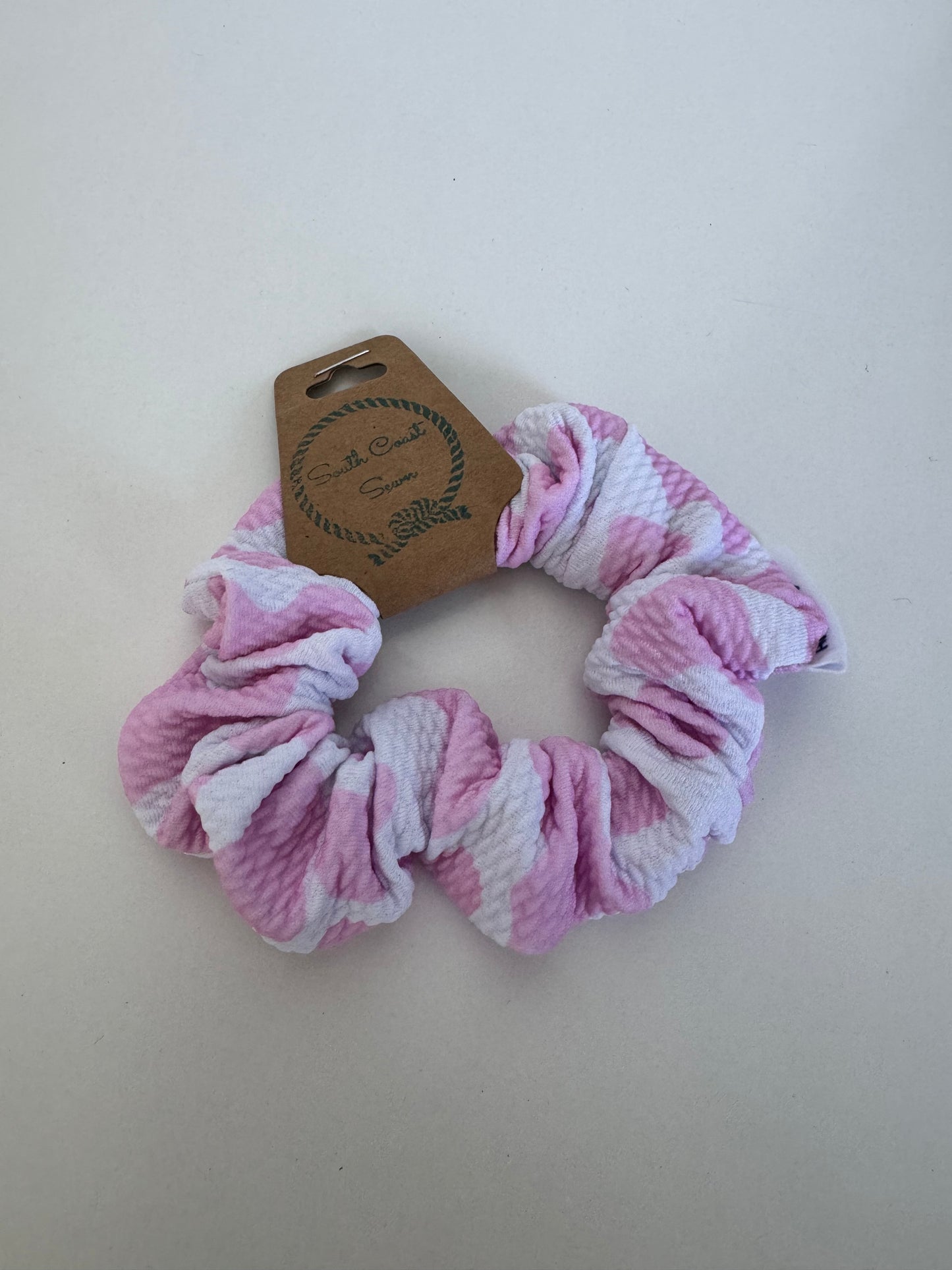 Pink Cow Print Scrunchie