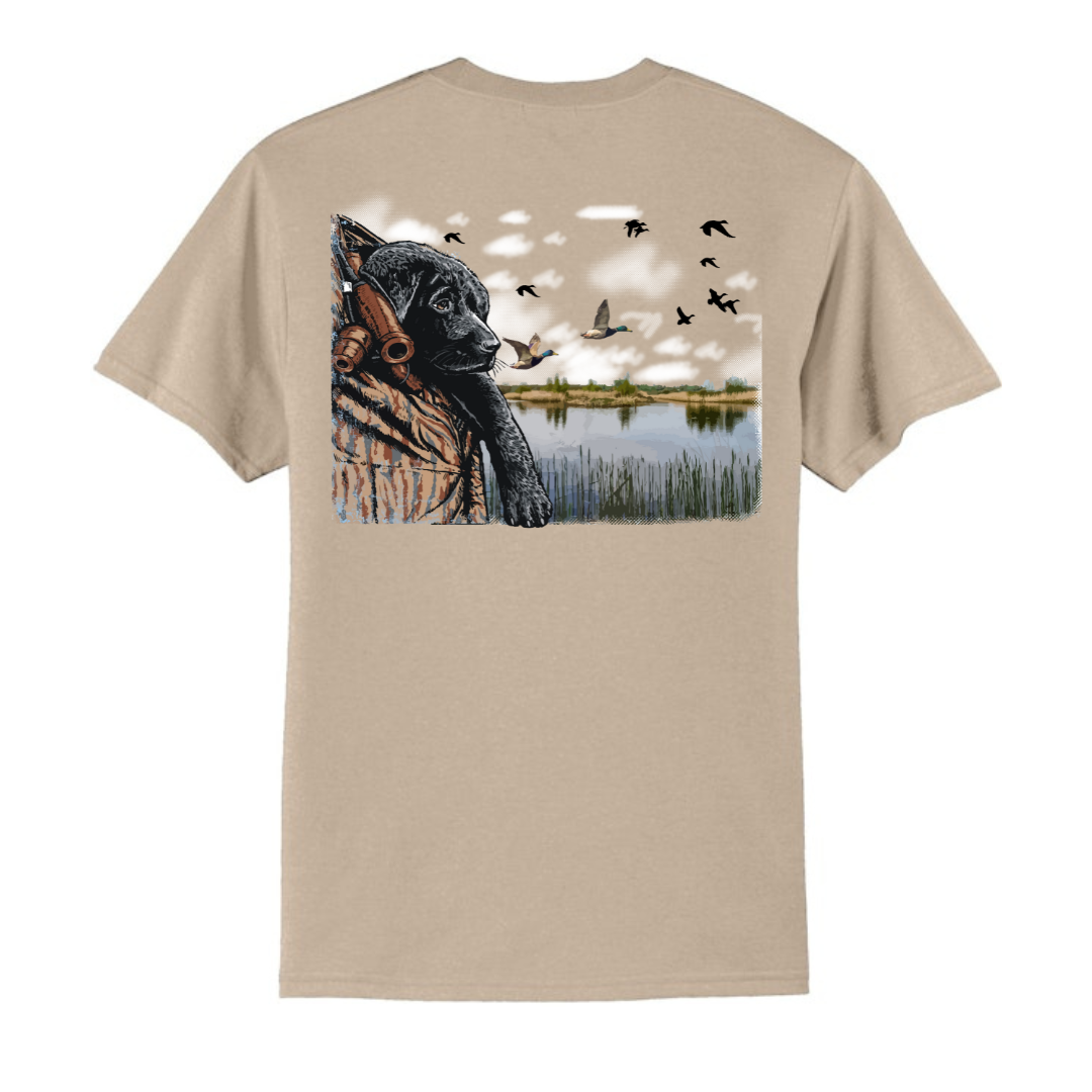 Black Lab Hunting Puppy Big n Tall Shirts