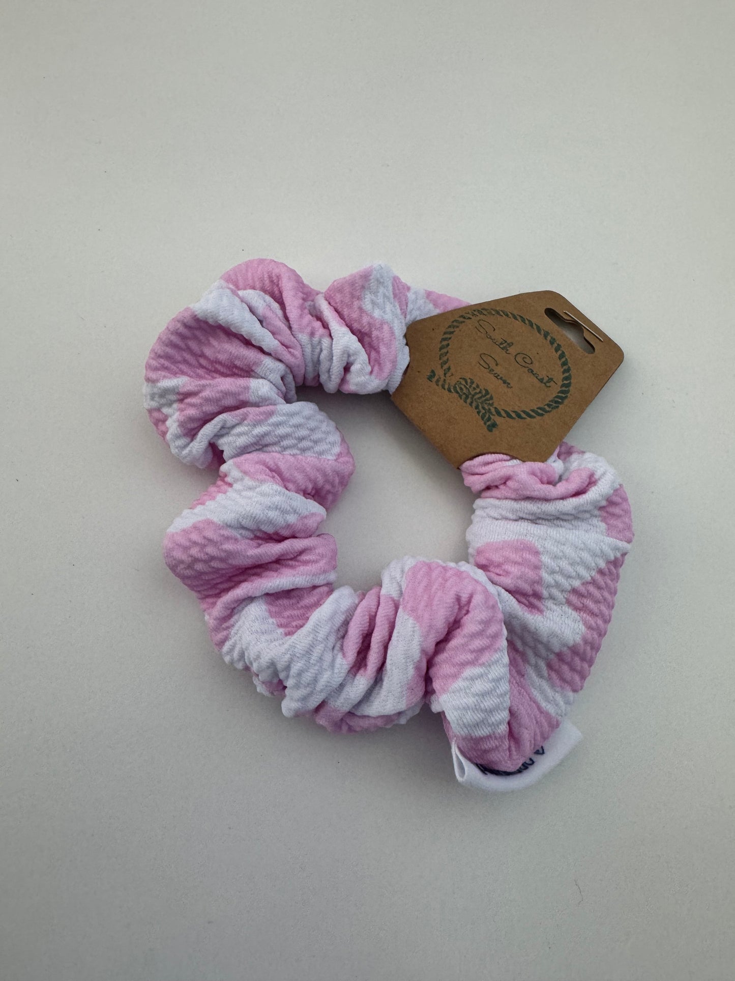 Pink Cow Print Scrunchie