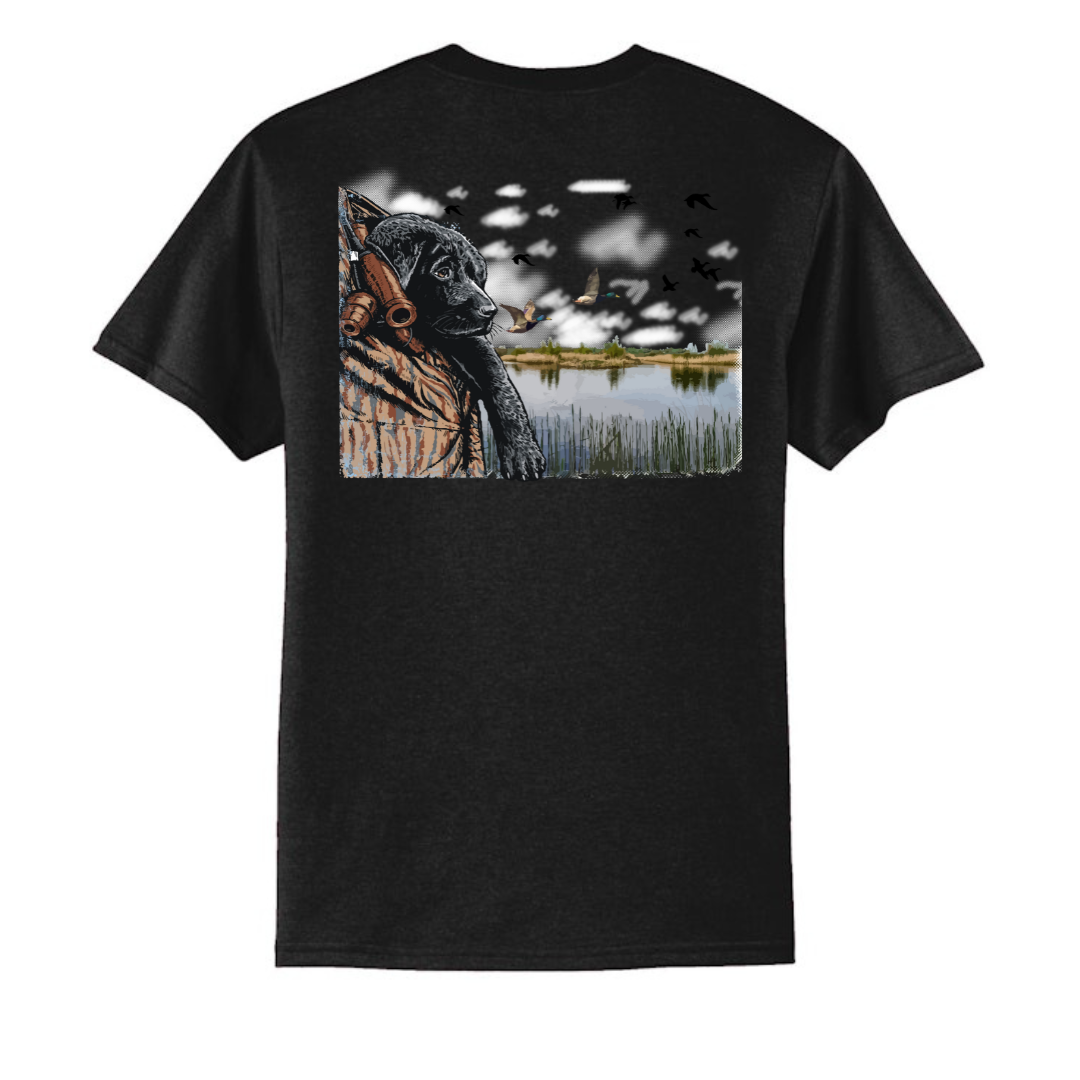 Black Lab Hunting Puppy Big n Tall Shirts