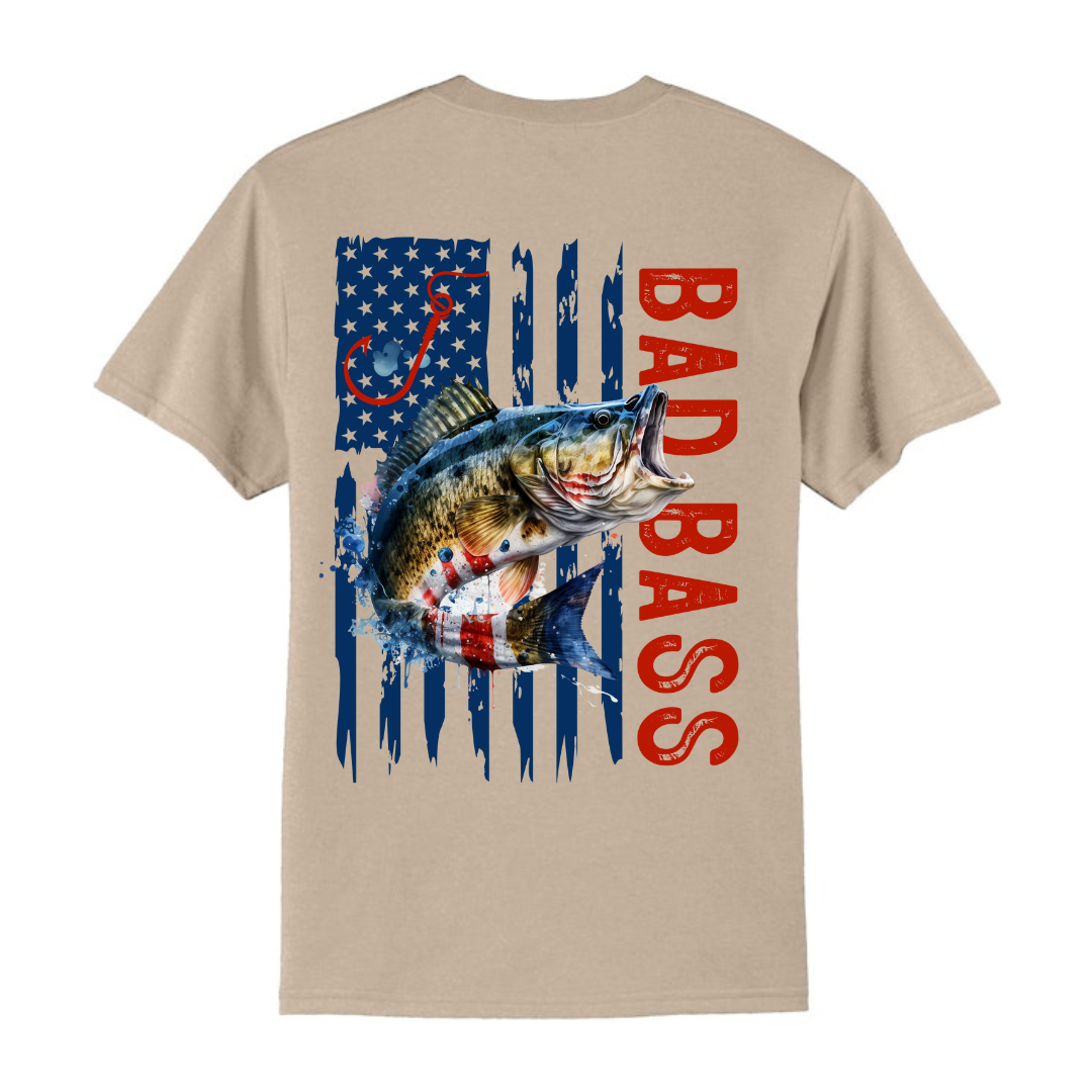 Bad Bass Flag Big n Tall Shirts