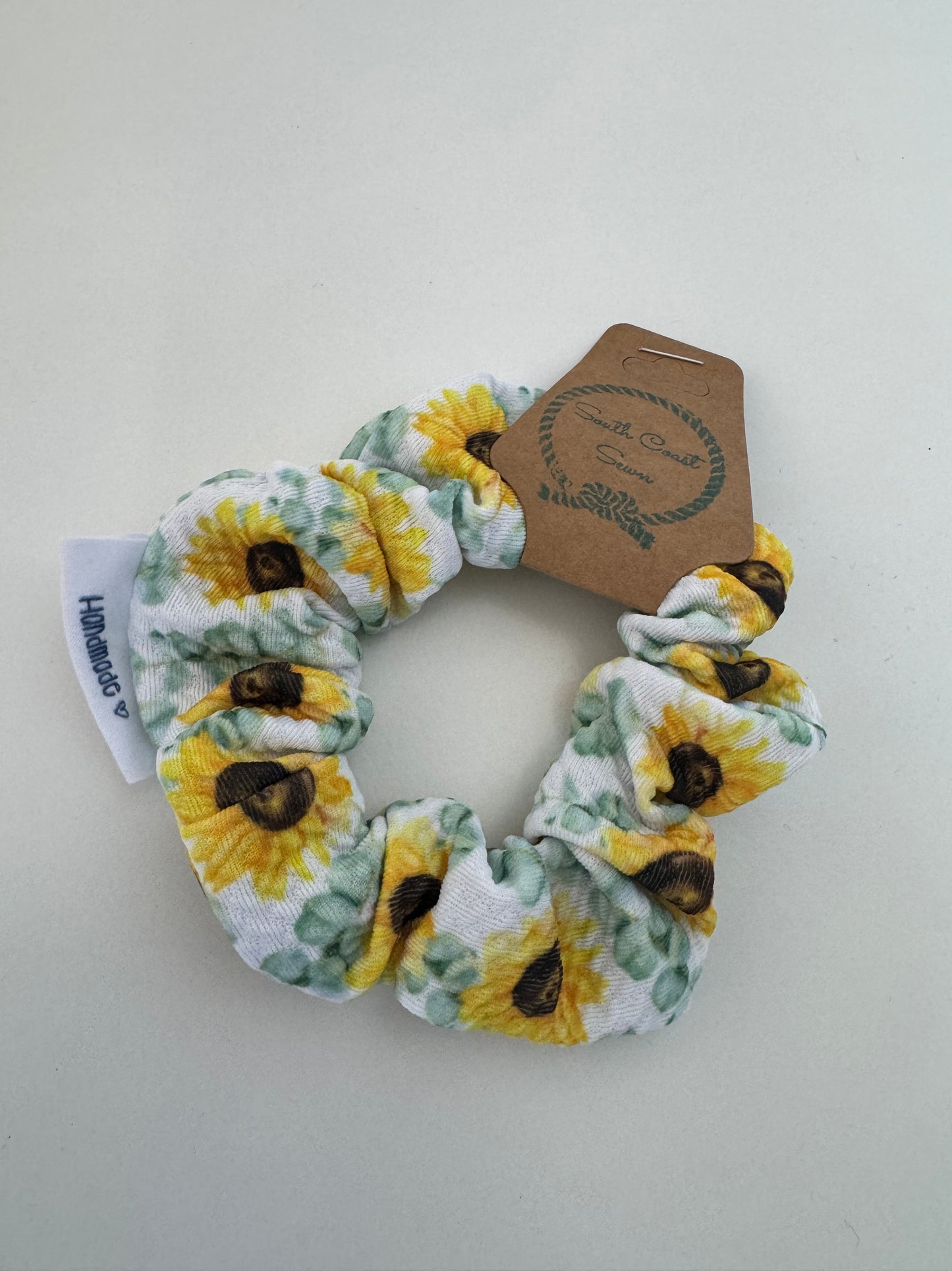 Sunflower hair scrunchie