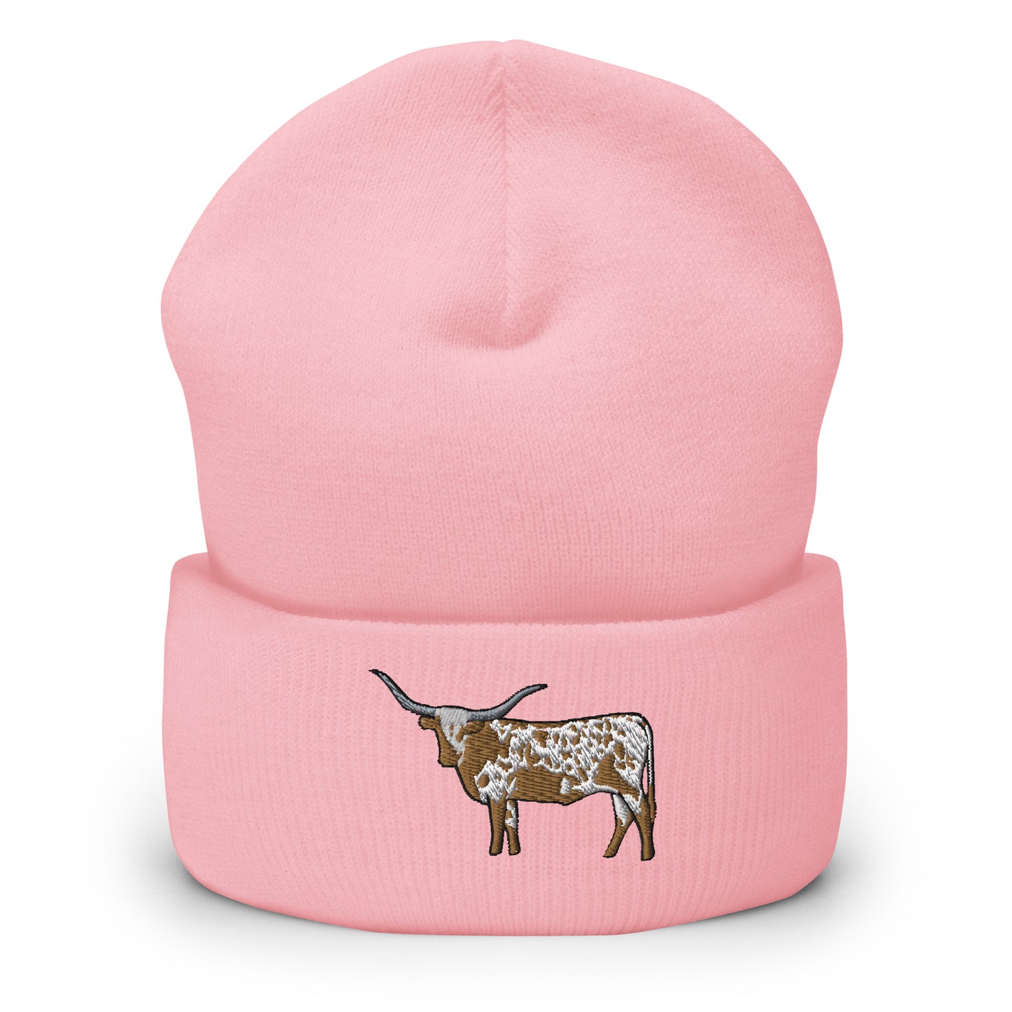 Long Horn Cuffed Beanie| cow hat