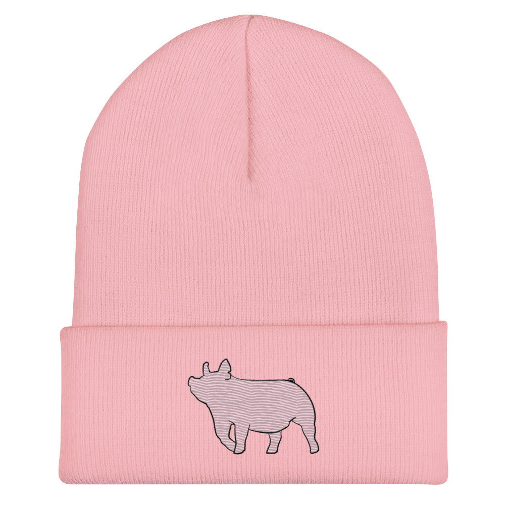 Pig Cuffed Beanie| winter hat