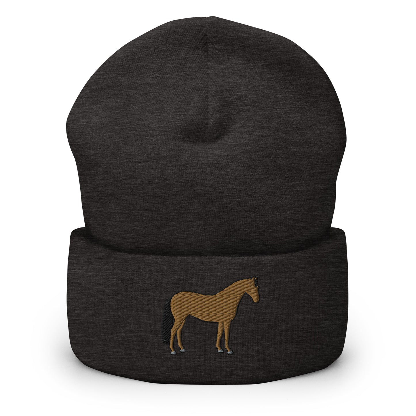 Brown Horse Cuffed Beanie| horse hat