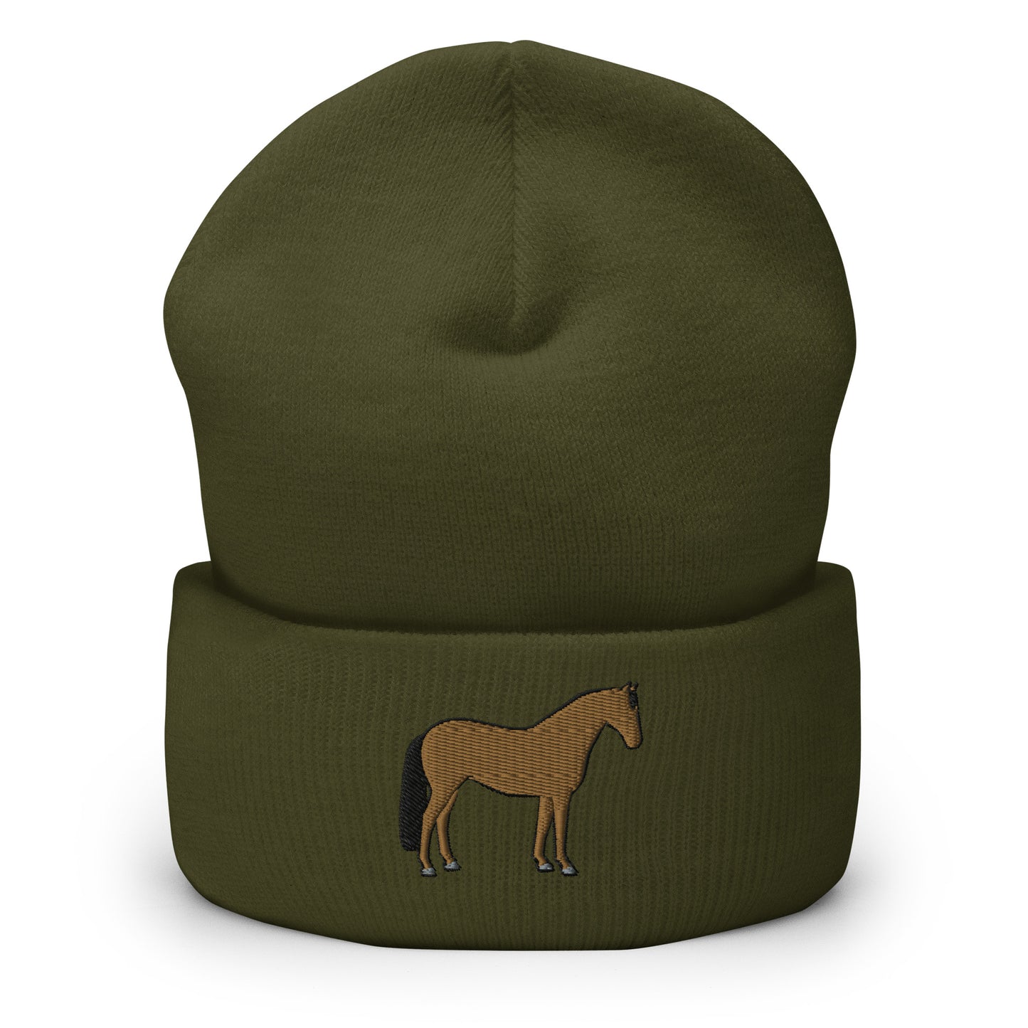 Brown Horse Cuffed Beanie| horse hat