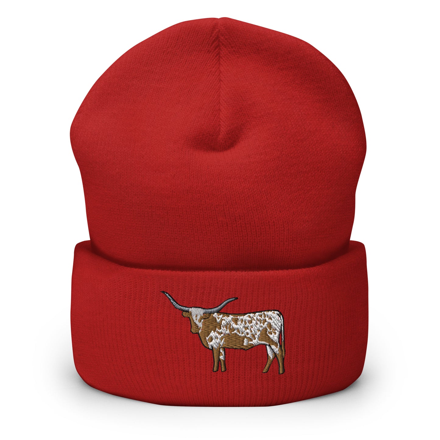 Long Horn Cuffed Beanie| cow hat