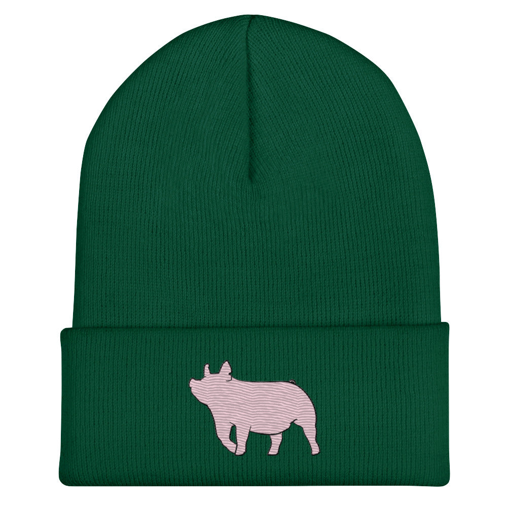 Pig Cuffed Beanie| winter hat