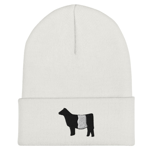Cuffed Beanie belted cow| winter hat