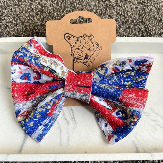 4th of July hair bow