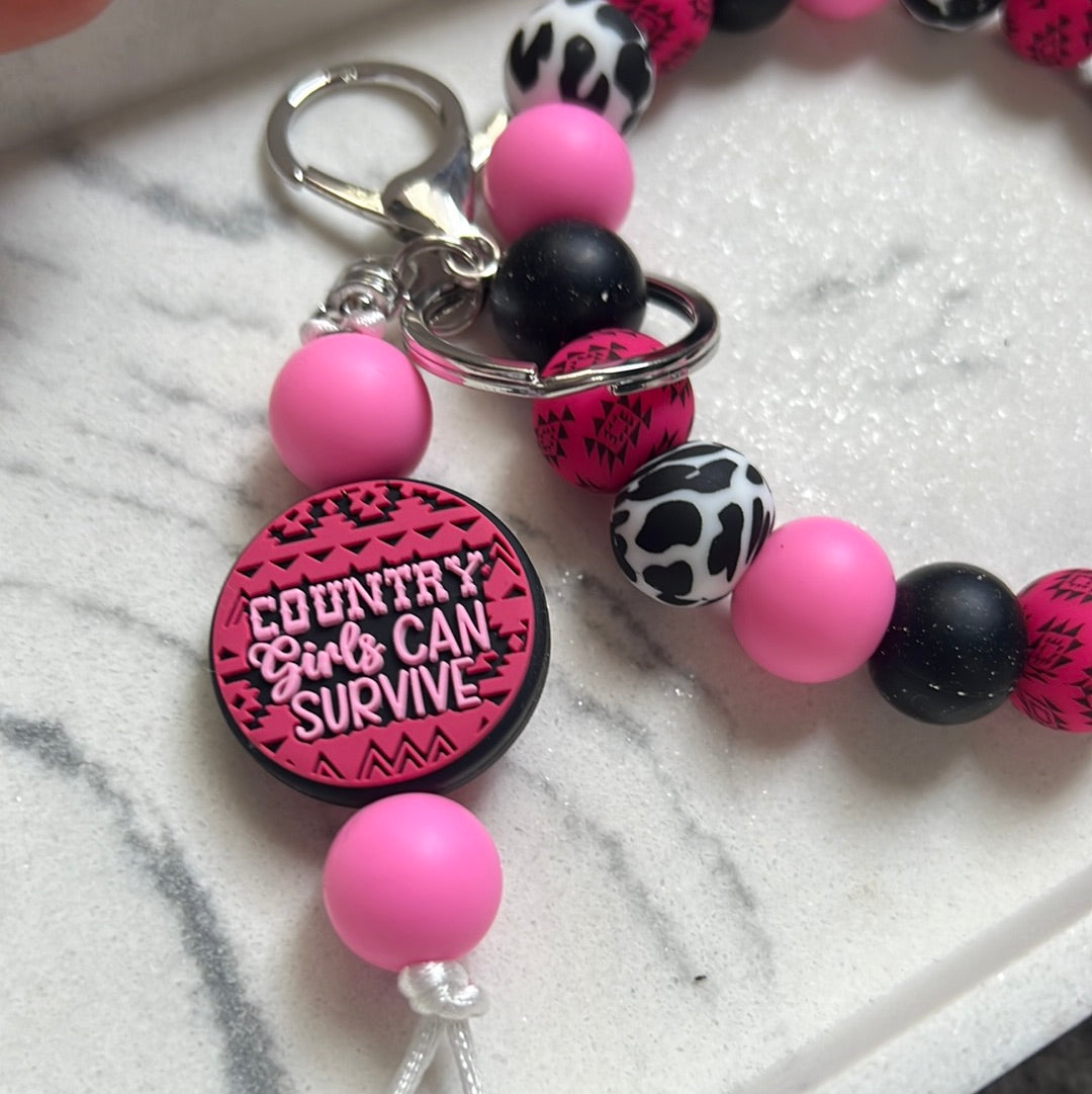 Pink country girls wristlet