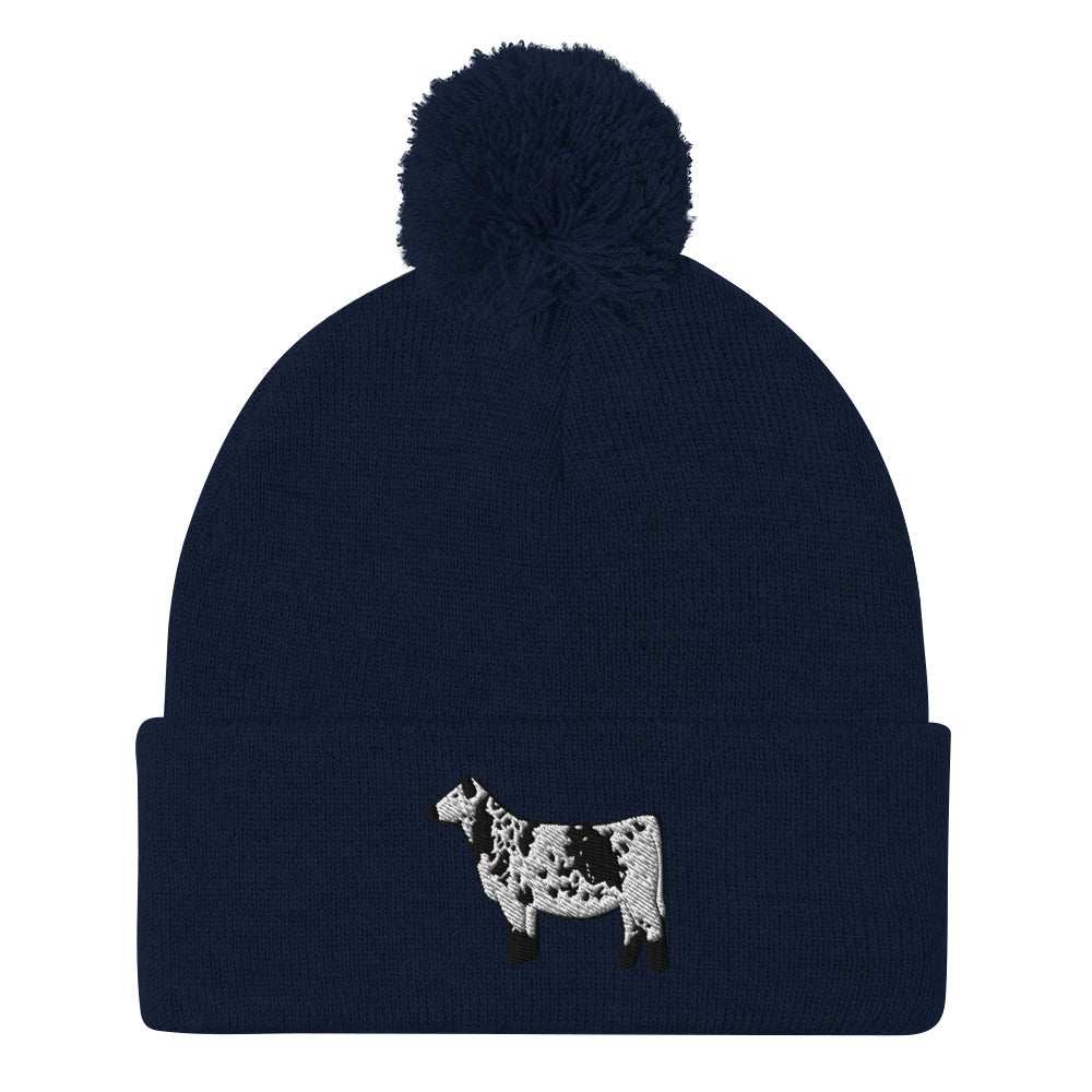 White Park Pom-Pom Beanie| cow hat