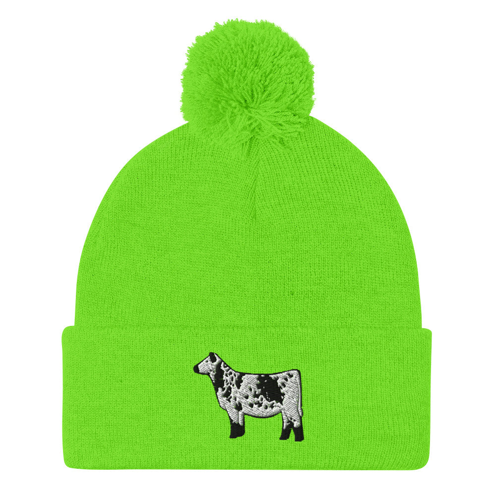 White Park Pom-Pom Beanie| cow hat