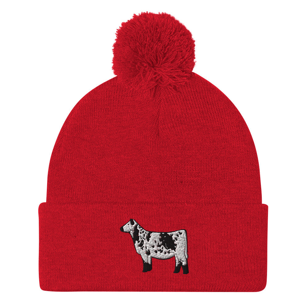 White Park Pom-Pom Beanie| cow hat