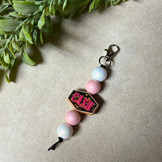 Pink Cash Keychain