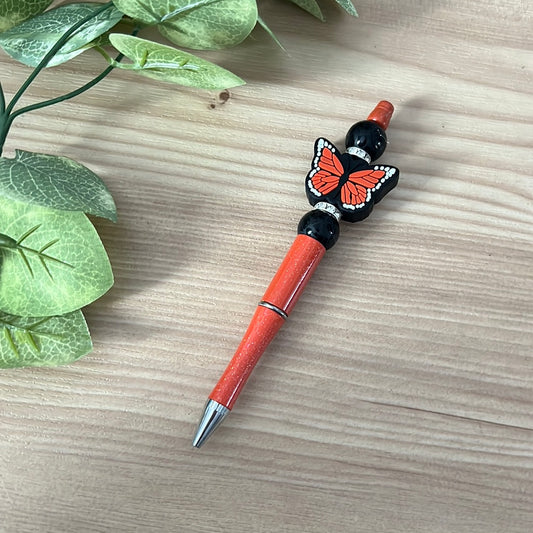 Orange Butterfly Pen