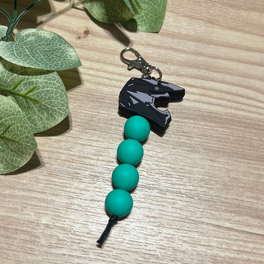 Helmet Keychain Green