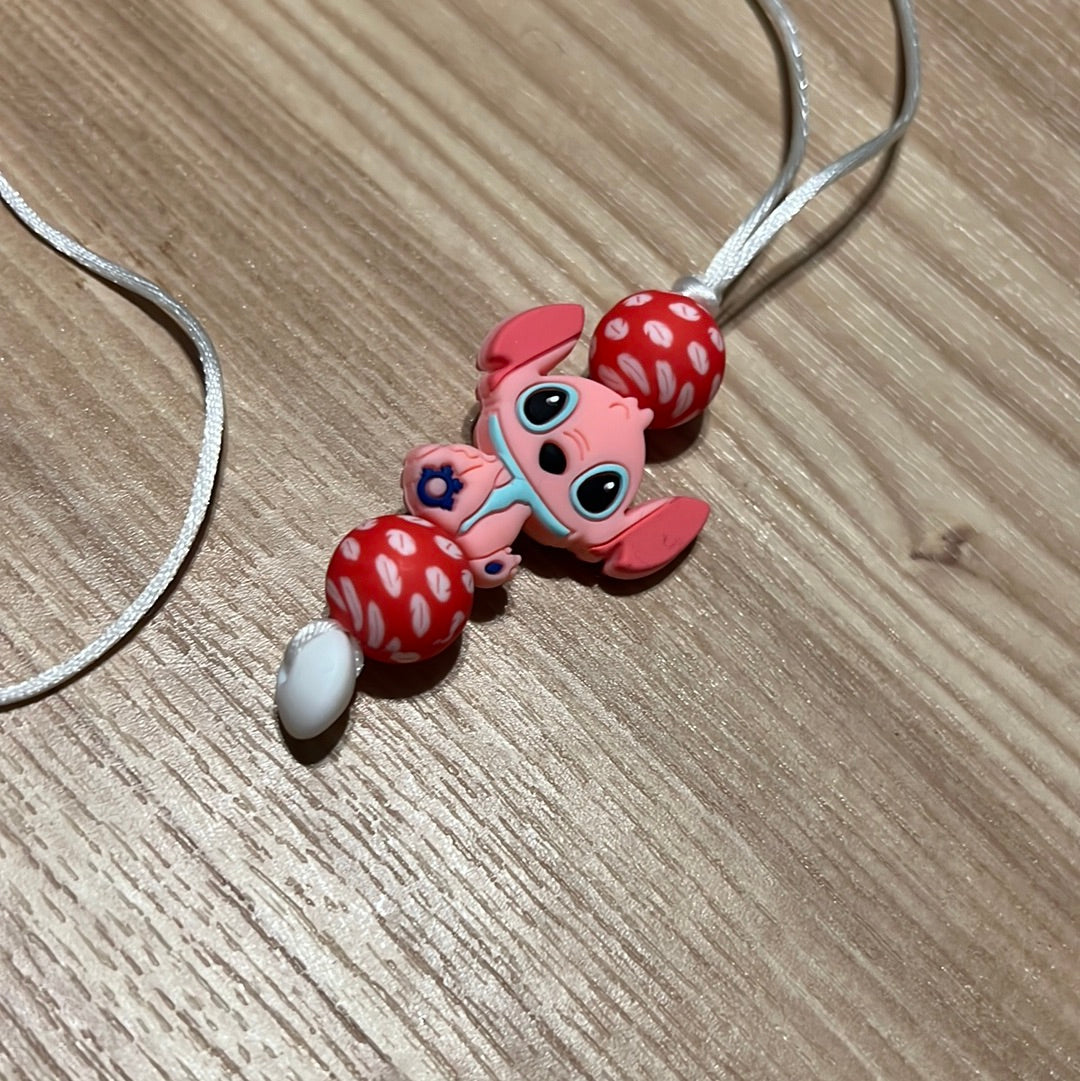 Pink Alien Kids Necklace