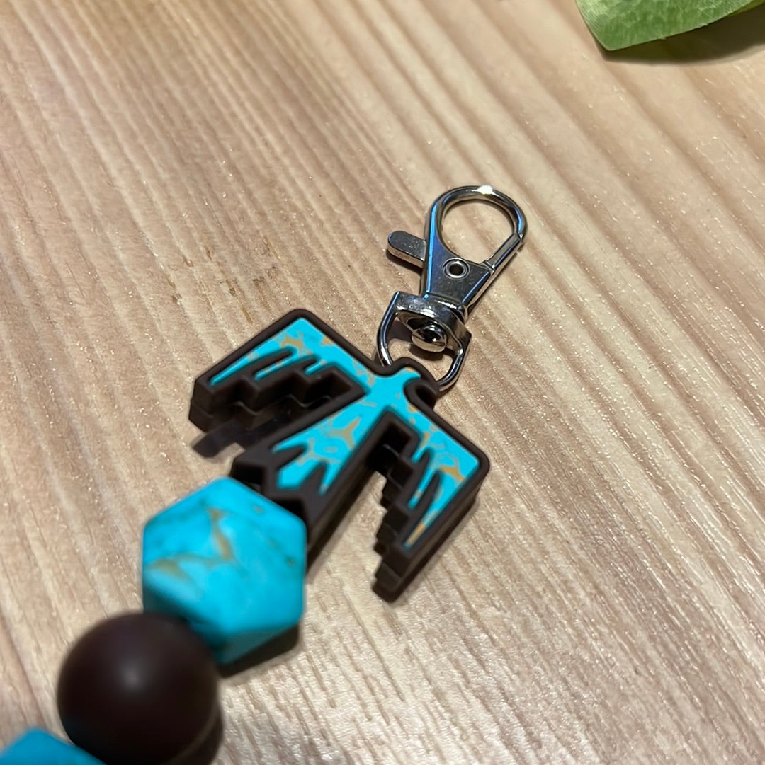 Turquoise Thunderbird Keychain