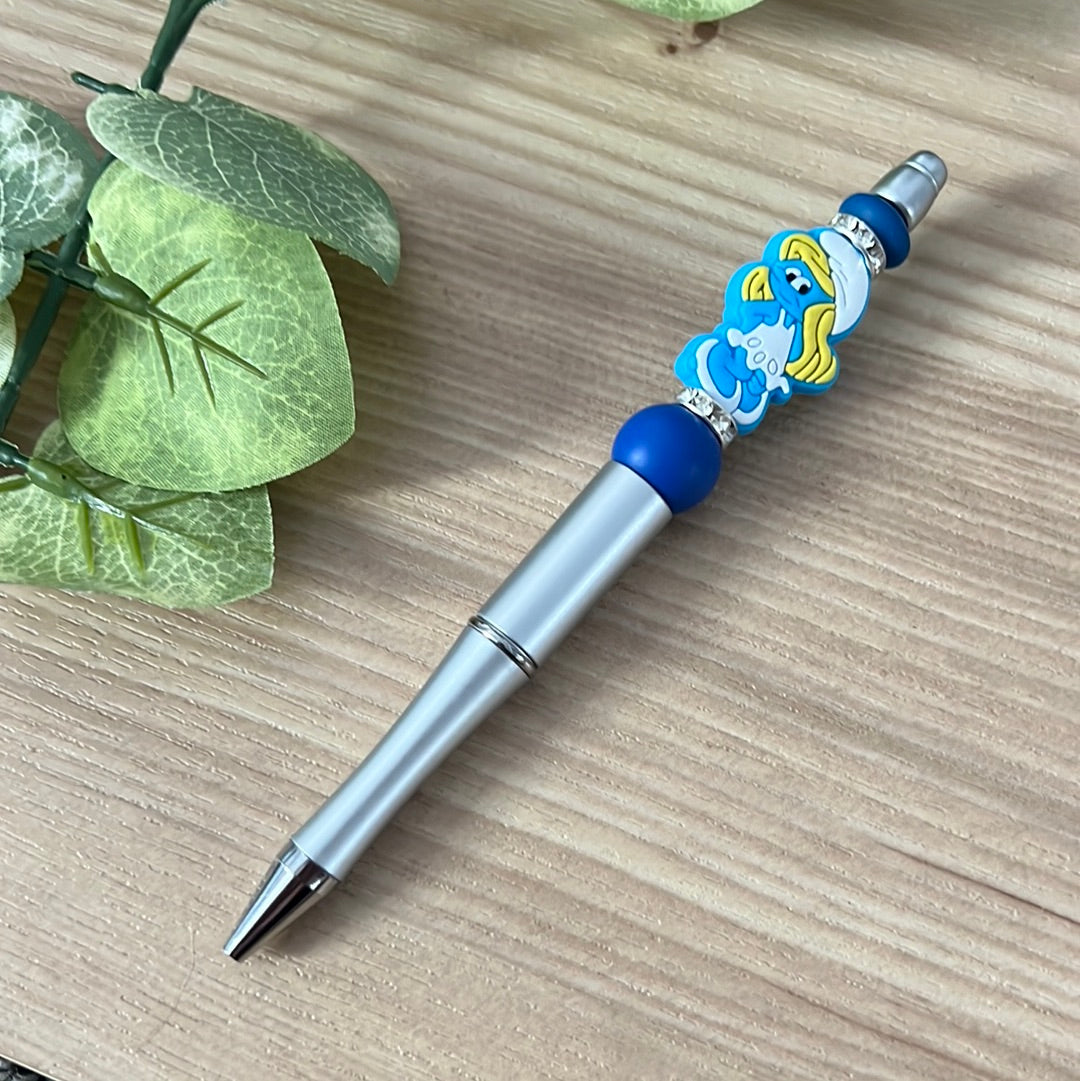 Blue Girl Person Pen