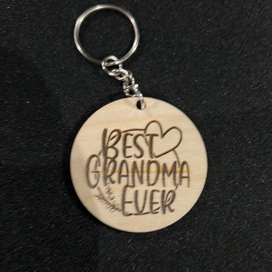 Grandma Wood Keychains