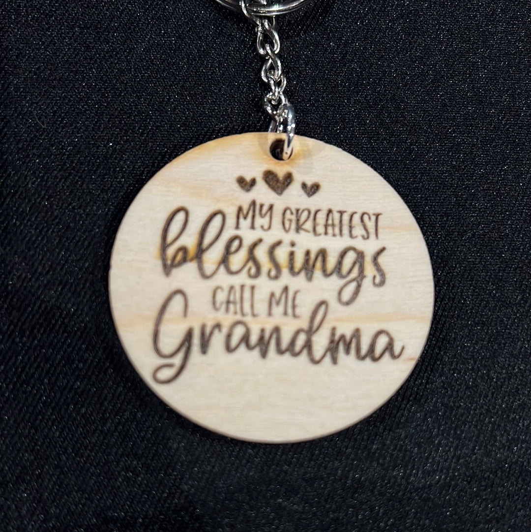 Grandma Wood Keychains