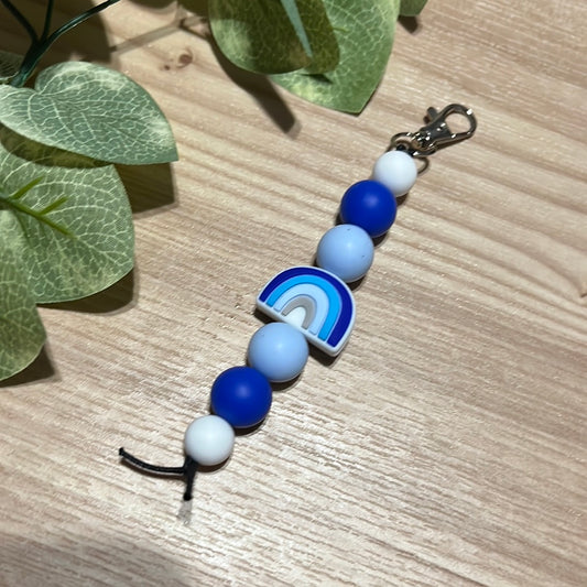 Blue Rainbow Keychain