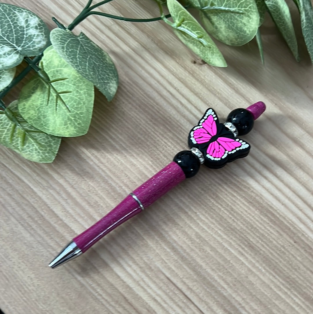 Pink Butterfly Pen